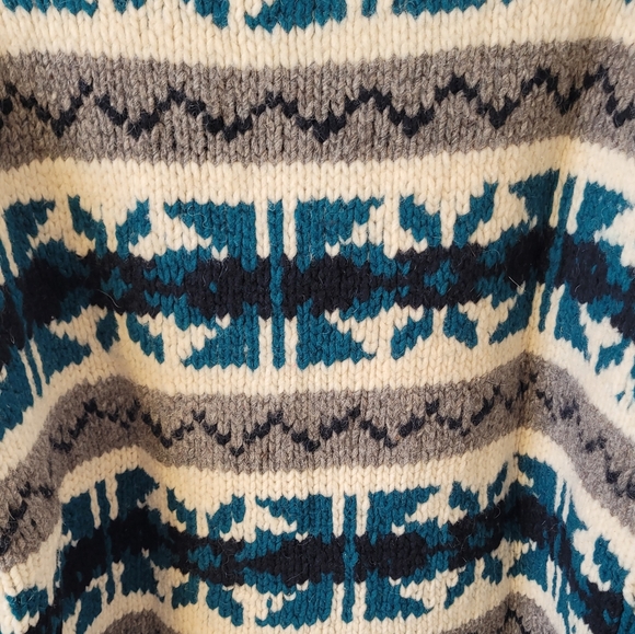 Vintage Wool 'Rey Wear' Cozy Patterned Sweater. Mens XL. - Picture 5 of 5